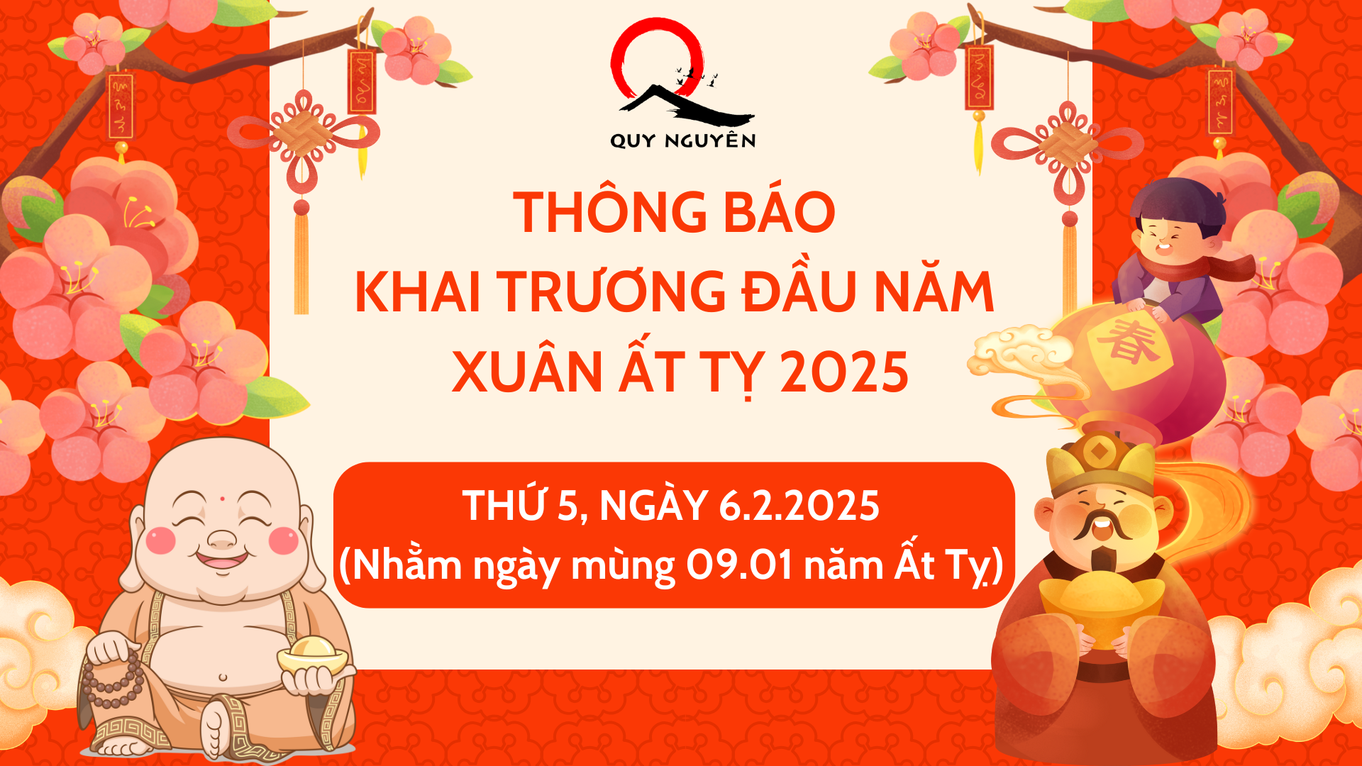 Thông Báo Khai Trương Xuân Ất Tỵ 2025