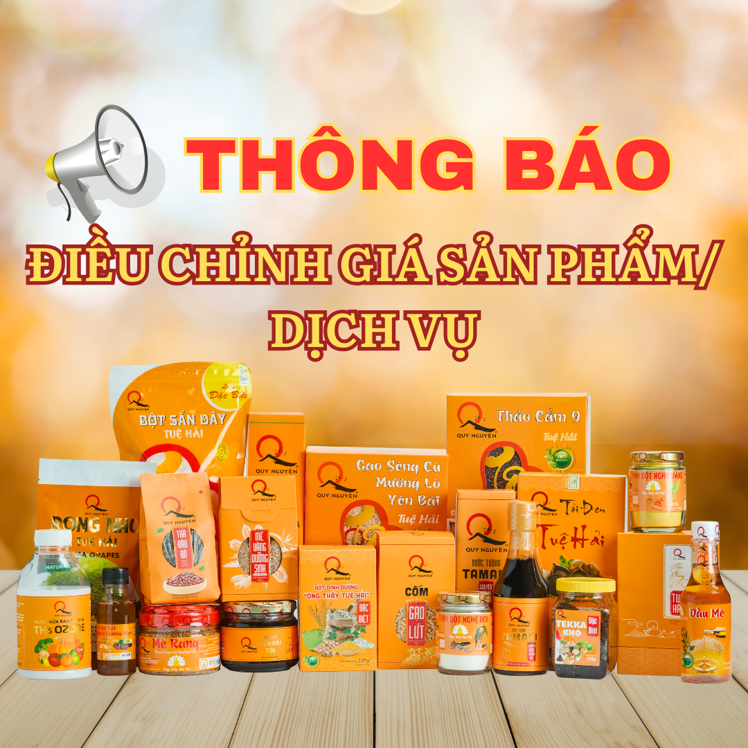 THÔNG BÁO VỀ VIỆC ĐIỀU CHỈNH GIÁ SẢN PHẨM/DỊCH VỤ