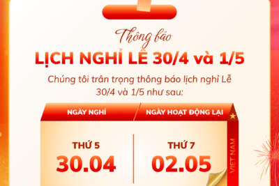 THÔNG BÁO VỀ THỜI GIAN NGHỈ LỄ 30/4 CỦA CÔNG TY QUY NGUYÊN